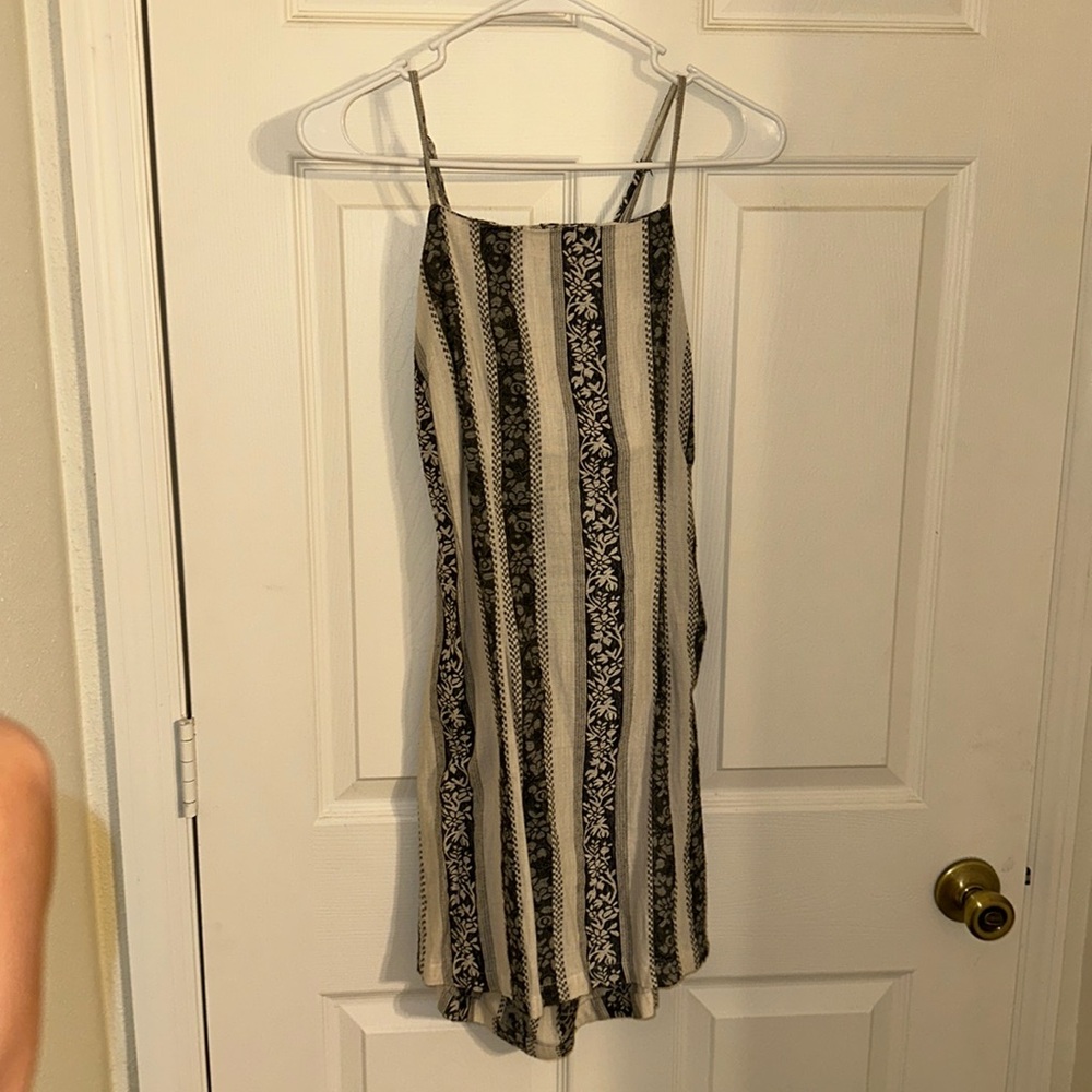 Black and white strappy dress, size large